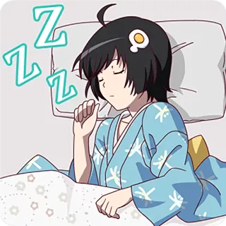 😴 ZZZ mengantuk, tidur, anime, zzz telegram sticker