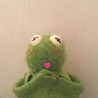 😍 Kermit Kermit la Rana, rana, Muppet, marioneta, lindo, amor telegram sticker
