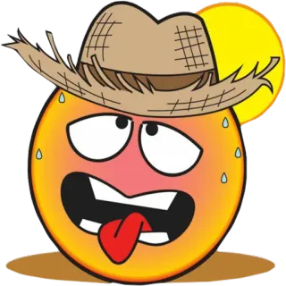 😰 絵文字, 汗, 暑い, 夏, 熱, 困る, 漫画 telegram sticker