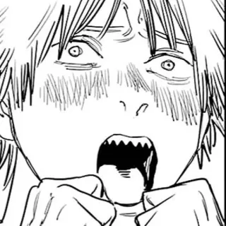 🥵 Denji Chainsaw Man anime, manga, chainsaw man, denji, shocked, excited telegram sticker
