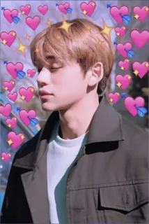 🥒 persona, corazones, amor, retrato, estético, lindo, kpop, ídolo telegram sticker