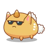😡 legal, óculos de sol, unicórnio, kawaii, animal, adesivo, emoji telegram sticker