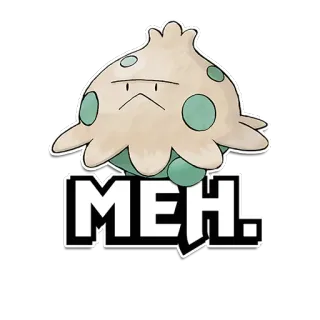 😑 MEH. pokemon, breloom, meh, gleichgültig, sticker whatsapp sticker