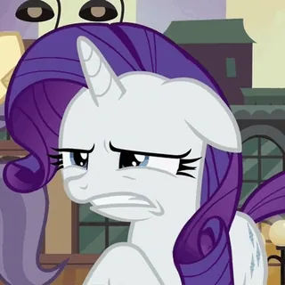 😖 Rarity My Little Pony dessin animé, licorne, My Little Pony, Rarity, triste, expression telegram sticker