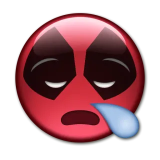 😪 Deadpool tired, emoji, deadpool, sleepy, cartoon telegram sticker