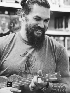 🍻 Jason Momoa Джейсон Момоа, Аквамен, Укулеле, Борода, Мужчина telegram sticker