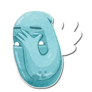 🤦‍♀️ Cartone animato, Triste, Facepalm, Personaggio, Preoccupato, Espressione, Reazione whatsapp sticker