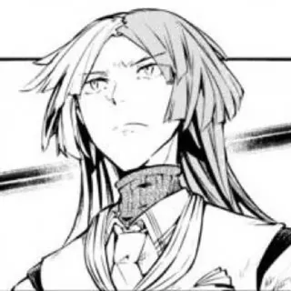 🌟 Fyodor Dostoyevsky Bungou Stray Dogs Anime, Mangá, Bungou Stray Dogs, Fiódor Dostoiévski, Personagem, Retrato whatsapp sticker