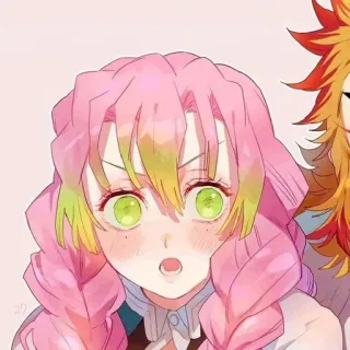 💕 Mitsuri Kanroji Demon Slayer anime, cartoon, demon slayer, mitsuri kanroji, characters telegram sticker