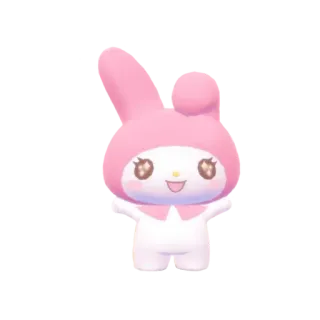 🌟 My Melody sanrio, mignon, kawaii, rose, lapin whatsapp sticker
