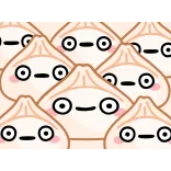 😨 raviolo, cibo, carino, cucina asiatica, kawaii, emoticon telegram sticker