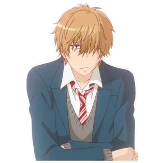 🙄 anime, manga, character, student, boy, uniform whatsapp sticker