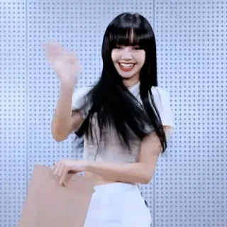 🍸 Lisa mulher, cantora, K-pop, menina, retrato, rosto whatsapp sticker