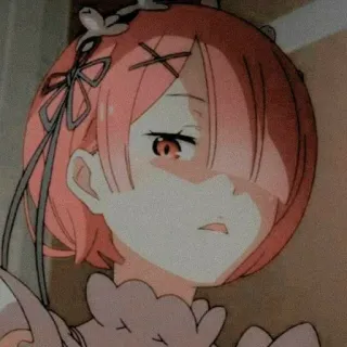 🍓 Ram Re:Zero Anime, Ram, Re:Zero, Waifu whatsapp sticker