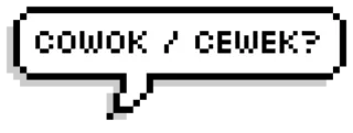👫 COWOK / CEWEK? geslacht, man, vrouw, vraag whatsapp sticker