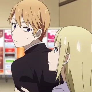 😥 Anime, Kaguya-sama, Love is War, Paar, Romantik telegram sticker