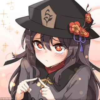 💠 Hu Tao Genshin Impact anime, genshin impact, hu tao, video game, cute, girl, character telegram sticker