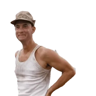 👋 Forrest Gump 映画, トム・ハンクス, キャラクター, レトロ, ランニング telegram sticker