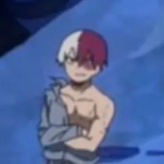 😀 Shoto Todoroki My Hero Academia Shoto Todoroki, My Hero Academia, Anime, Mangá, Super-herói, Meio Frio Meio Quente, Jovem, Adolescente telegram sticker