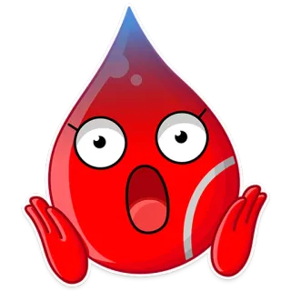 😵 blood, blood drop, cartoon, sticker, emoji telegram sticker