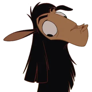 🙄 Kuzco The Emperor's New Groove lhama, desenho animado, Disney, A Nova Onda do Imperador, Kuzco, animação telegram sticker