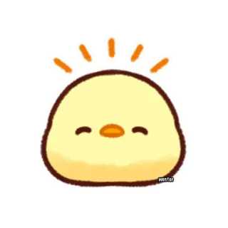 ☺️ wenfar chick, cute, kawaii, animal, bird, yellow telegram sticker