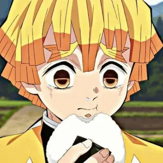 👺 Zenitsu Agatsuma Demon Slayer 애니메이션, 귀멸의 칼날, 젠이츠, 캐릭터, 만화, 일본 telegram sticker