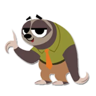 ⚡ Flash Slothmore Zootopia Zootopia, Flash Slothmore, sloth, cartoon, animated, movie, disney telegram sticker