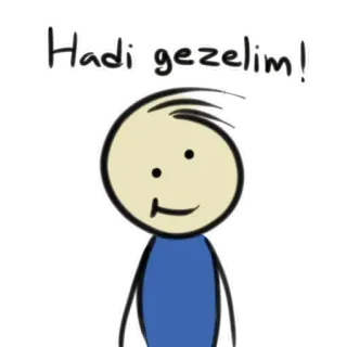 🤗 Hadi gezelim! dessin animé, bonhomme allumette, voyage, on y va, joyeux telegram sticker