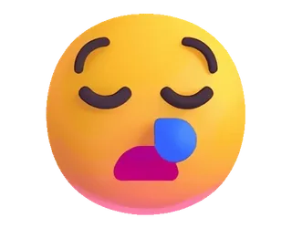 😪 อีโมจิ, ง่วง, นอนหลับ, ใบหน้า, สีหน้า, เหนื่อย, ฝัน telegram sticker