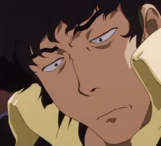 😳 Spike Spiegel Cowboy Bebop Anime, Dibujos animados, Personaje, Espacio, Cazarrecompensas telegram sticker