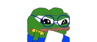 ✏️ Pepe the Frog rana, meme, scrittura, occhiali, matita telegram sticker