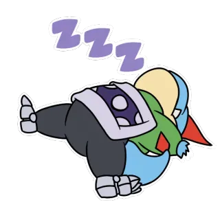 😴 zzz schlafen, zzz, Cartoon, Figur, Nickerchen, träumen telegram sticker
