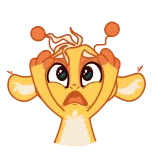 😨 Cartoon, Figur, Traurig, Besorgt, Gelb whatsapp sticker