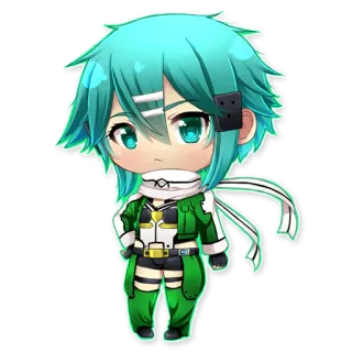 😳 Sinon Sword Art Online 애니메이션, 치비, 시논, 소드 아트 온라인, 캐릭터, 와이푸 telegram sticker
