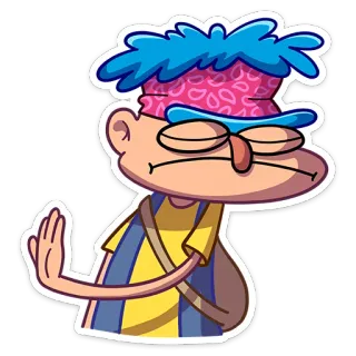 🙅‍♂️ cartoon, character, person, illustration, sticker telegram sticker