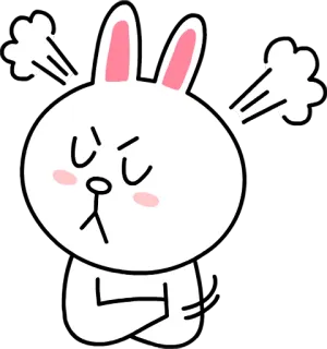 😤 marah, kelinci, mengepul, kartun, binatang, frustrasi, jengkel telegram sticker