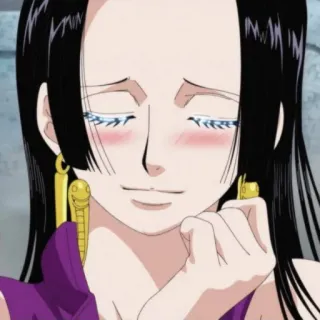 🥰 Boa Hancock One Piece Anime, Mangá, Garota, Mulher, Feliz, One Piece, Boa Hancock telegram sticker