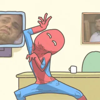 😬 Spider-Man spider-man, meme, lustig, cartoon, marvel telegram sticker