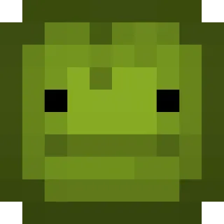 😐 Pixel art, Personagem, Verde, Quadrado, Rosto telegram sticker