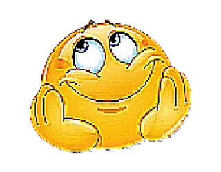 😊 表情符号, 得意的笑, 快乐, 思考, 积极 telegram sticker