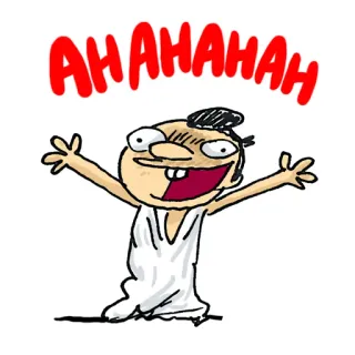 🤣 AHAHAHAH Kreskówka, Zabawny, Śmiejący się, Podekscytowany, Szczęśliwy, Radosny telegram sticker