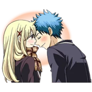 👥 Anime, Pareja, Romance, Afecto, Dibujos animados telegram sticker