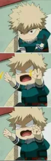 ✨ Bakugo My Hero Academia anime, manga, my hero academia, bakugo, angry telegram sticker