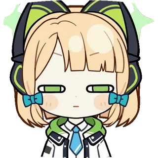 ๐ก anime, cartoon, character, sticker, cute, green telegram sticker