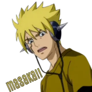 😟 masaka!! アニメ, マンガ, ステッカー, 衝撃, まさか, 感嘆符 whatsapp sticker