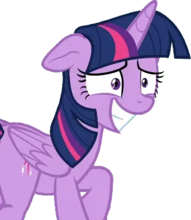 😱 Twilight Sparkle My Little Pony cartoon, pony, animal, purple, twilight sparkle, friendship, magic telegram sticker