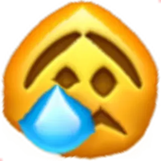 😢 Emoji, Triste, Pleurs, À l'envers telegram sticker