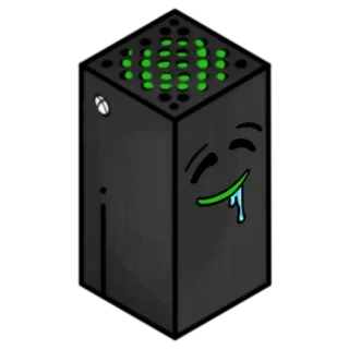 🤤 Xbox Series X, Konsole, Gaming, Cartoon telegram sticker