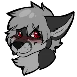 😳 Anthro, Furry, Lobo, Animal, Dibujo, Retrato telegram sticker